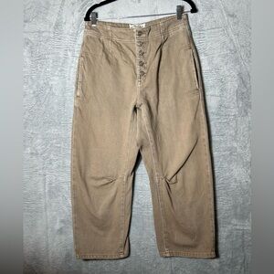 We The Free Tan Wide Leg Jeans